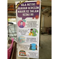 Bunting Pematuhan SOP Pencegahan Untuk Kedai/Supermarket/Premis