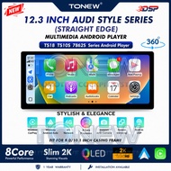 ⚡12.3 Inch 2K Android Player 360⚡ 12.3 Inch 7862S TS10S TS18 Audi Style Straight Edge 4G DSP Navigat