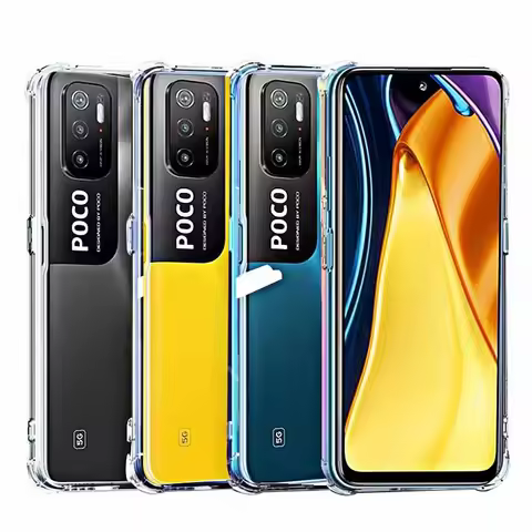 Poco m3 Pro 5G Pocophone X3 X 3 Pro NFC Case Shockproof Transparent Silicone Protector For Xiaomi Po