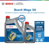 Bosch Mega X6 10W40 API SP Semi Synthetic Engine Oil Minyak Hitam Enjin Kereta (4L/1L)