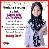 Tudung Sarung Budak Kanak Kanak Perempuan Printed Instant Bawal Kartun satin Corak Premium Murah Pri