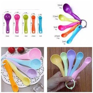 5 in 1 Colorful Measuring Spoon Set for cakes, water, kitchen spices, milk, baby gram measuring spoo