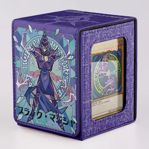 Yugioh Dark Magician Deck Box Yu-Gi-Oh! TCG OCG PTCG Trading Cards Pu Leather Storage Box 100+