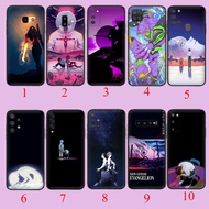 Samsung A11 A12 A21S A22 Anime Neon Genesis Evangelion Cover Soft Black Phone Case