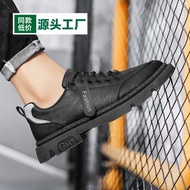 Chef Men's Shoes Summer Kitchen Anti-Slip Waterproof Work Safety Shoes Casual Leather Shoes Men Black and Low Upper Work Shoes