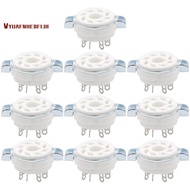 10PCS Chassis Mount 8 Pin K8A Octal Ceramic Tube Sockets for KT88 KT66 6SN7 5AR4 GZ34 5881 6V6 5U4G 