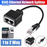 FM_RJ45 Gigabit Network Splitter 1 to 2 Ways 100m Transmission Two Devices Access Ethernet Splitter 