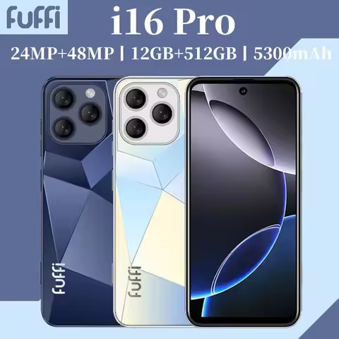 Global Vision I16 Pro Smartphone 5G Android 5300mAH 12GB RAM 512G ROM 6.56Inch 1080x2640HD 24+48MP M
