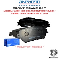 #AKEBONO #FRONT BRAKE PAD WISH (03-06) ANE10,ZNE10 1.8,2.0 / CAMRY (02-05) ACV30 2.0,2.4 (AN-671K)