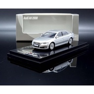 [MASH] MOTORHELIX 1/64 Audi A8 (D3) Facelift 2008 Glacier|Silver