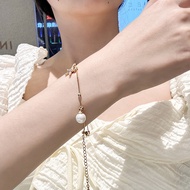 Live Hot-Selling Alloy 18K Enamel Pearl Tassel Bracelet Star Niche Girl Bracelet Bracelet