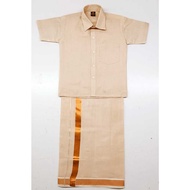 BOYS TISSUE DHOTI AND SHIRT