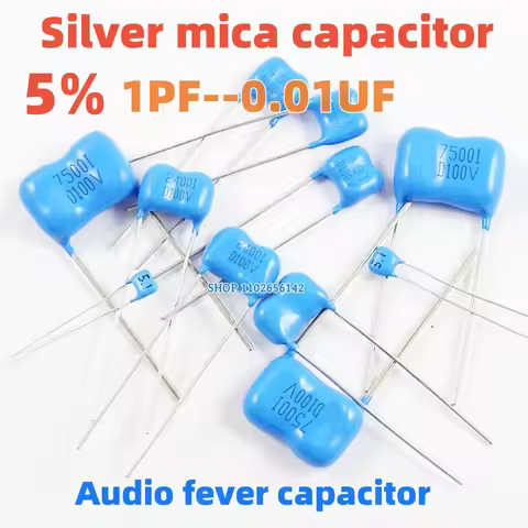 5PCS 1P- 0.01UF100V 5% Silver mica capacitor 2P 5.1PF 10PF 33P 39PF 150PF 220PF 300PF470PF 560PF 100