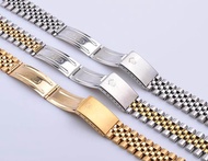 Substitutefive-Bead Log-Type Steel Belt Watch Chain Elbow Arc Mouth Ear Protection Stainless Steel Men 'S 20Mm Strap