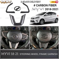 AMAZING PERODUA MYVI GEN3 2018-2021 CAR STEERING WHEEL FRAME COVER GARNISH STEERING CONTROL PANEL AC