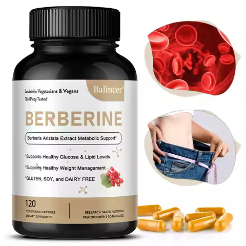 Berberine HCl, Support Immune System Health, Improve Metabolism - Gluten-Free, Vegan and Non-GMO 120