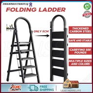 【Ready Stock】Foldable Ladder Step 2 3 4 5 Step Ladder 150kg Bearing Slim Ladder Small Step Ladder
