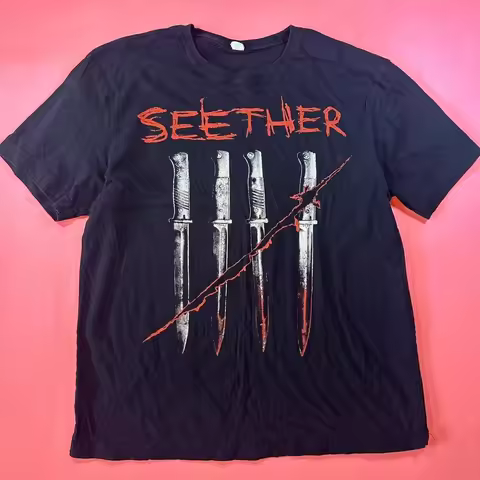Vtg Seether band rock short sleeve black color classic shirt