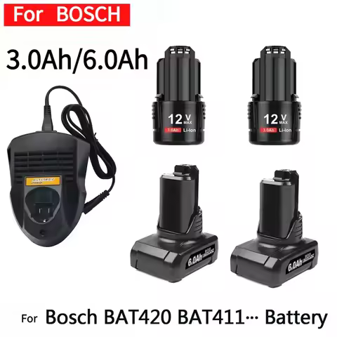 For Bosch lithium battery 12v 3Ah/6Ah Replacement Battery Cordless Power Tools for Bosch Battery 12V