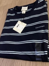 Calvin Klein 條紋圓領T恤