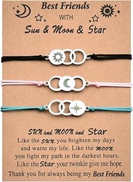 Best Friend Bracelets for 3 Colorful Friendship Bracelets Gifts for Women Cute Bestie Birthday Gifts