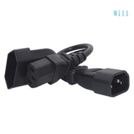 Will IEC320 C14 Male Extension Power Cable to IEC320 C13+EU4 0mm Female Extension Line