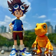 Taichi Yagami and Agumon figure, Digimon merchandise, trendy toy decorations, 2D anime figure model