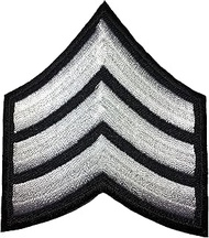 U.S. Army Sergeant E-5 Stripe Army Uniform Chevron Rank Sew on Iron on Arm Shoulder Embroidered Appl
