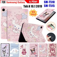 For Samsung Galaxy Tab A 10.1 2019 SM-T510 SM-T515 Folio Shell Leather Smart Stand Case Kids Cute Cartoon Shockproof Flip Cover