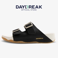 DAYBREAK Softwood Buckle สีดำพื้นขาว รองเท้าแตะสุขภาพ แบบสวม ผู้ชาย ผู้หญิง