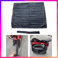 [Predolo2] Folding Bike Cover Lightweight Dustproof Cover Rainproof Black Elastic Drawstring Bike Transport Cover Foldable into Small Bag