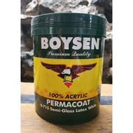 Semi Gloss Latex #715 White 1L Boysen Permacoat Acrylic Paint 1 Liter