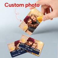 2-12Pcs Your Photo Sticker, Custom Debit Credit Card Skin, Waterproof Vinyl, Sparkle Holographic Cus
