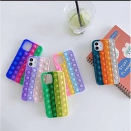 ❈Pop It Fidget Toy Rainbow Silicone Case Oppo Realme C12 C15 C25 C25s C21y C25y C30A