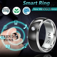 TRENDYZONE NFC Smart Ring, Stainless Steel Magic Wear Finger Digital Ring, Intelligent Wearable Conn