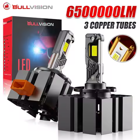 Bullvision D1S D3S LED Headlights 6500000Lm D3R D1R D8S Auto Bulbs Canbus Two-sided 110W D1R D2R D3R