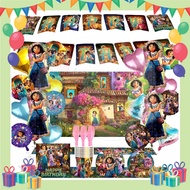 Jom Party Encanto Birthday Decorations Supplies Backdrop Cake Topper Background Supplies Balloon Toy