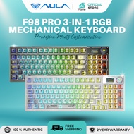 AULA F98 Pro 3-in-1 Swappable RGB Gasket Mechanical Gaming Keyboard 95 Keys Tri-Mode Connectivity