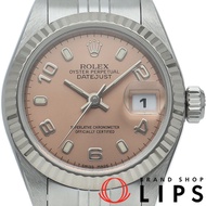 勞力士 Datejust 女士腕錶 69174(U)，附錶盒、保固卡，K18白金/不鏽鋼錶殼，粉紅色錶盤，拋光處理，1997 年，成色極佳 [二手]