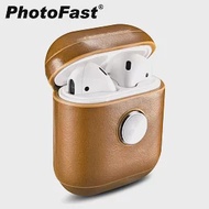 Photofast AirPods 指尖陀螺 旋轉皮革保護套胡桃木