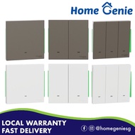 *Bundle of 4* Schneider AvatarOn C 1/2/3 Gang 1 Way Switch with Fluorent Locator (White/Grey)