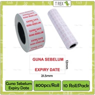 MX5500 Price Label Machine 8 Digits & Price Label Tag Sticker Roll RM Expiry Date