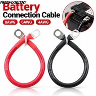 FREEWOODIEHY 1Pcs Battery Connection Cable, 4AWG 6AWG 8AWG Soft Silicone Battery Connection Wire, Ti