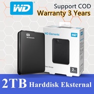 【Ship Within 24H】USB3.0 Hard Drives 1TB/2TB WD Hard Disks Portable External HDD