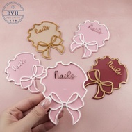 BVH Acrylic Bowknot Nail Art Palette Ins Style Textured Nail Photo Prop for Nail Blogger Content Sho