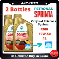 2 Botol - Petronas Sprinta F900 Fully Synthetic 10W-50 Engine Oil UltraFlex (1L)- Minyak Hitam