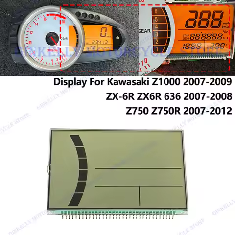 Motorcycle Meter Display For Kawasaki ZX-6R ZX6R 636 2007-2008 Z1000 2007-2009 Z750 2007-2012 Speedo