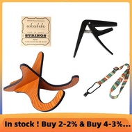 4-In-1 Ukulele Accessory Set, Ukulele Stand, Ukulele Strap, Ukulele Capo, Strings