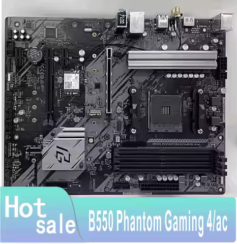 B550 Phantom Gaming 4/ac Socket AM4 B550 PCI-E 4.0 m.2 100% testing ok