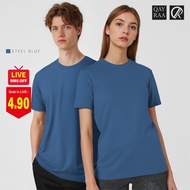 QAYRAA P3 Unisex Short Sleeve Microfiber Jersey Plain- Size S-5XL/Black/Maroon/DustyRose/NavyBlue/Gr
